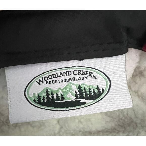 Woodland Creek Men's Trapper Hat Flannel Red/Black Buffalo Plaid Fleece Lined - Picture 7 of 9